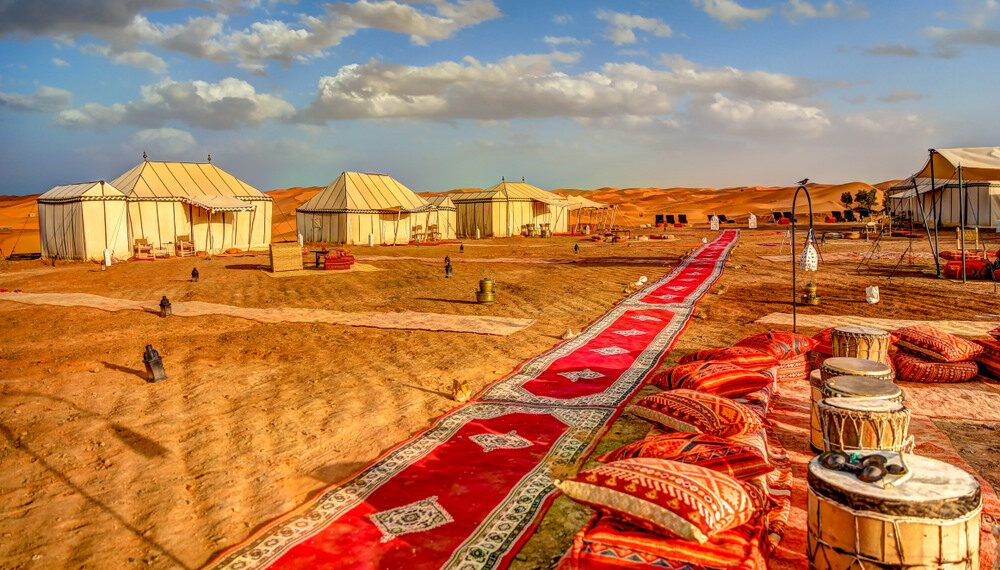 Bivouac dans les dunes de Chegaga